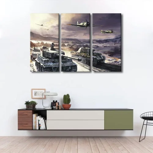 Miniatura 2 de Lienzo decorativo para pared de niños, decoración de dormitorio de adolescentes de la Segunda Guerra Mundial, imágenes en pared para decoración