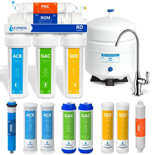 Miniatura 2 de Express Water Filtración de ósmosis inversa RO5DX Sistema de ósmosis inversa de 5 etapas certificado NSF y sistema de ósmosis inversa de 3 años