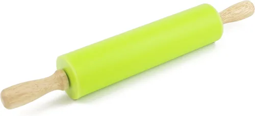 Miniatura 9 de Rodillo de silicona para hornear, antiadherente, rodillo para masa, mango de madera, accesorios de cocina, rodillo para pastelería