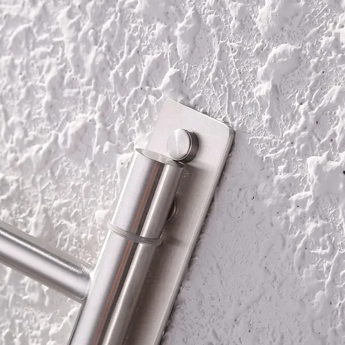Miniatura 6 de KES Barra de Toallas para Baño de 13.8 Pulgadas, Montaje Basculante, Brazo Extensible, Soporte de Pared de 2 Brazos, Acero Inoxidable SUS304