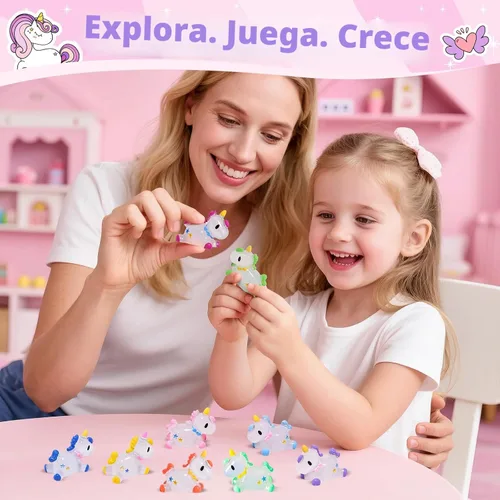 Miniatura 4 de Bombas de baño de unicornio con juguetes sorpresa en el interior, regalos de cumpleaños para niñas, paquetes de 9 bombas de baño de burbujas