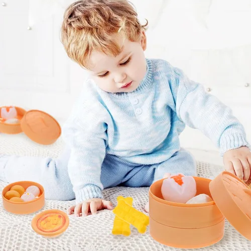 Miniatura 9 de NUOBESTY Juego de comida china para el desayuno, 58 piezas, juguetes de cocina con Dim Sum para cocinar alimentos para niños, juego de rol