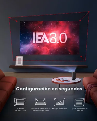 Miniatura 5 de NEBULA Capsule 3 GTV Mini proyector portátil, licencia oficial de Netflix, proyector inteligente 1080P con Wi-Fi, batería de 2.5 horas, pantalla