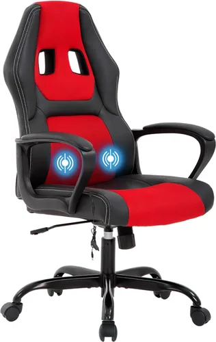 Miniatura 13 de Silla de juegos de piel sintética, ergonómica, silla de oficina, sillas ejecutivas para computadora, respaldo alto, tarea de computadora con soporte