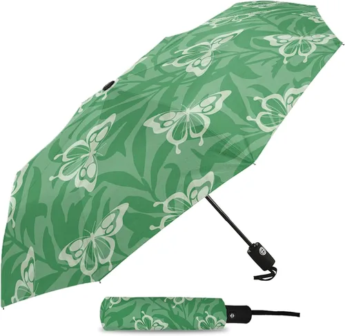 Miniatura 2 de DHDM Automatic Umbrella for Rain and Sun Male Women Beach Parasol Print Folding Umbrella