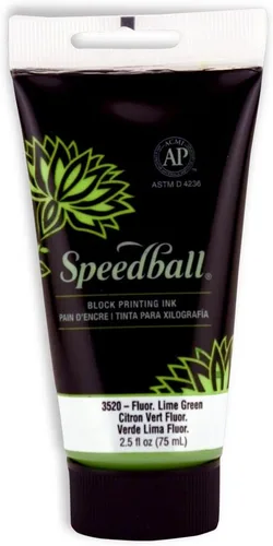 Miniatura 25 de Speedball Tinta de impresión en bloque soluble en agua 3815 – Color intenso con acabado satinado AP no tóxico 8 onzas líquidas, peltre
