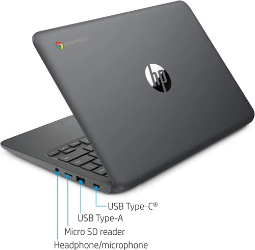 Miniatura 9 de HP Chromebook Principal, pantalla HD de 11.6 pulgadas (1366 x 768), procesador Intel Celeron N3350, 4GB LPDDR2, 32GB eMMC, Chrome OS, HD Graphics