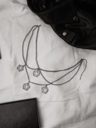 Miniatura 7 de Sacina Gargantilla gótica en capas, gargantilla gótica, gargantilla grunge, collares grunge, collares Y2K, Halloween, Navidad, Año Nuevo, regalo