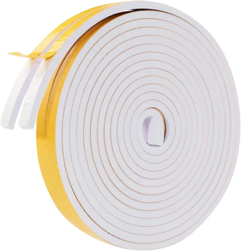 Miniatura 9 de Cinta de Espuma Selladora para Puertas y Ventanas de 1/2 Pulgada de Ancho x 1/8 Pulgada de Grosor 50 Pies Tiras de Aislamiento de Espuma de Alta