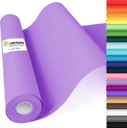 Miniatura 8 de Papel de regalo marrón, rollo de papel kraft, papel decorativo para manualidades de 15 x 450 pulgadas, papel de embalaje para suministros de envío