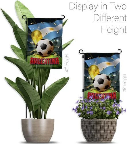 Miniatura 11 de Bandera del equipo de la Copa Mundial de la FIFA 2022 con bandera de Argentina para decoración del hogar al aire libre, arte de pared