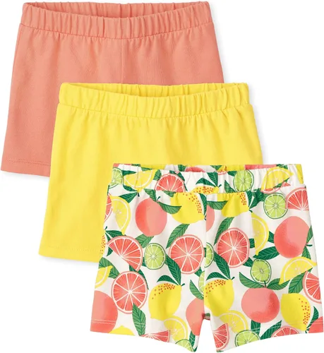 The Children's Place 3 Pack Baby and Toddler Girls Fashion Shorts 3-Pack