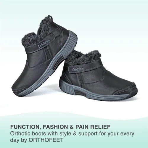 Miniatura 6 de Orthofeet Botines ortopédicos Siena de cuero para mujer