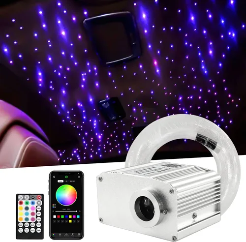 Miniatura 14 de ATOKEE Kit de Cielo Estrellado (Headliner) de 10W, 550 unidades, 0.03 pulgadas, 13.1 pies, luces de estrella de fibra óptica parpadeantes para uso