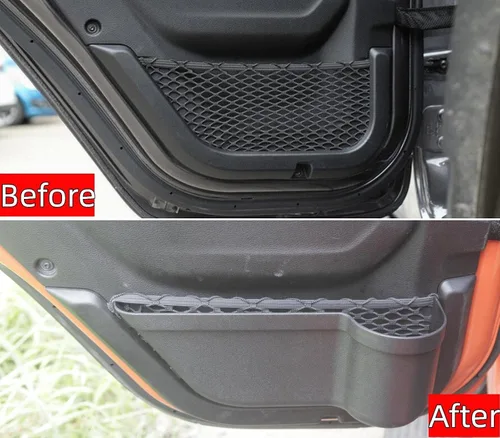 Miniatura 3 de POETRYXIAO Bolsillos de almacenamiento para puerta trasera para Jeep Wrangler JL 2018-2023 de 4 puertas y Gladiators JT 2020-2023, bandeja