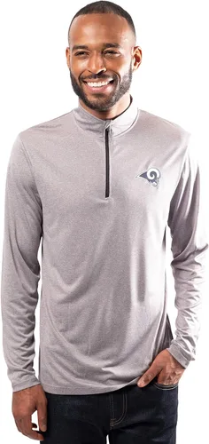 Miniatura 28 de Ultra Game Men's NFL Official Super Soft Quarter Zip Long Sleeve T-Shirt