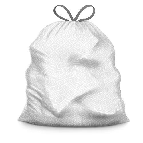 Miniatura 3 de Color Scents Bolsas de basura altas para cocina, 13 galones, 100 bolsas (1 paquete de 100 unidades), cordón - Bolsa blanca en lavanda + aroma a
