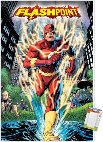 Miniatura 11 de Trends International DC Comics-The Flash-Flashpoint - Póster de pared, 14.725 x 22.375 pulgadas, versión enmarcada de madera de granero