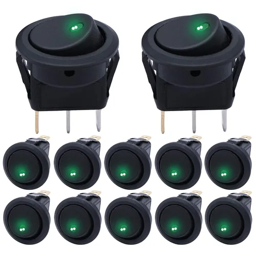 Miniatura 7 de mxuteuk Interruptor basculante momentáneo (ENCENDIDO) - Apagado de palanca DPST Power 4 Pin AC 250V 6A 125V 10A, uso para coche, barco