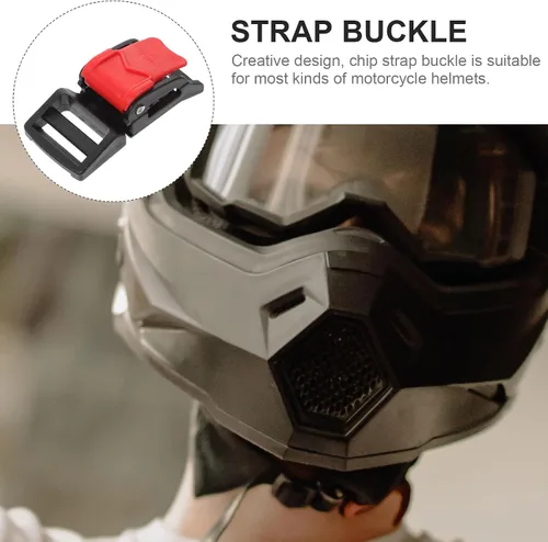 Miniatura 3 de Kit de 10 hebillas de liberación rápida para casco, adaptador de correa de barbilla de acero inoxidable con trinquete, casco de motocicleta, casco