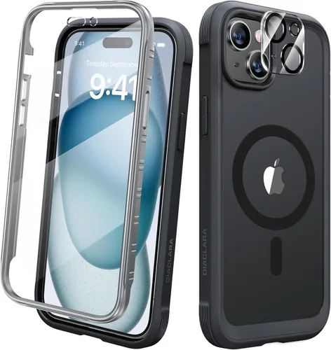 Miniatura 116 de Diaclara - Funda compatible con iPhone 11, carcasa resistente de cuerpo completo con protector de pantalla integrado sensible al tacto y Transparente