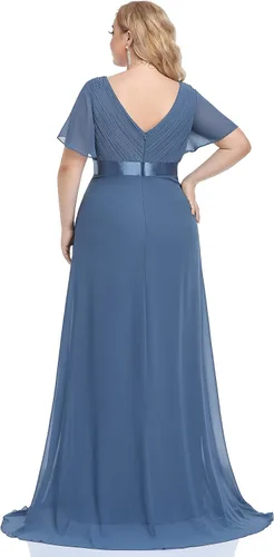 Miniatura 2 de Ever-Pretty Women Chiffon V Neck Plus Size Maternity Party Dresses for Baby Shower 20795