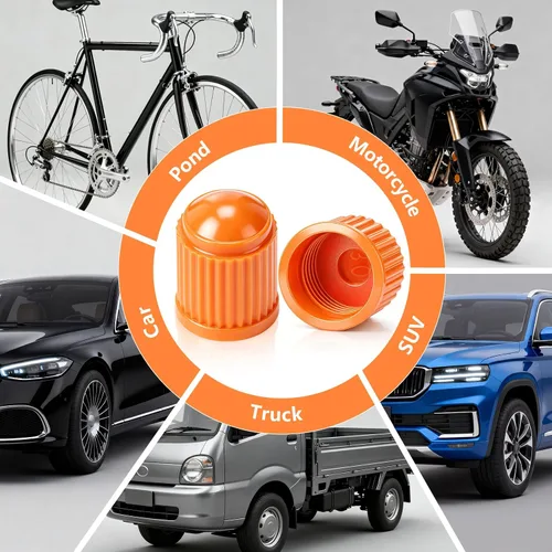 Miniatura 19 de Outus 20 tapas de vástago de válvula de neumático, tapas universales de plástico para vástagos de válvula de automóvil, bicicletas, automóviles