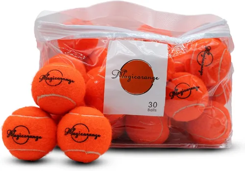 Miniatura 11 de Magicorange Pelotas de tenis, paquete de 60 pelotas de tenis de entrenamiento avanzado, pelotas de práctica, pelotas de juego para perros y Verde