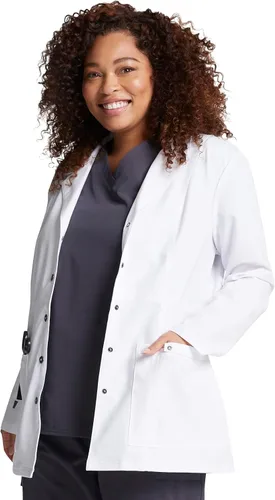 Miniatura 2 de Dickies Xtreme Stretch - Abrigos de laboratorio para mujer, 28 pulgadas, cierre frontal 82400