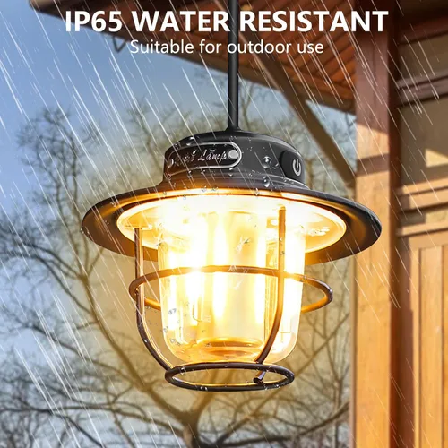 Miniatura 2 de Linterna de Campamento, Luz Portátil de Campamento, Linternas Recargables 4 Modos de Luz (1300-6500K), Brillo Ajustable, Linterna LED Impermeable