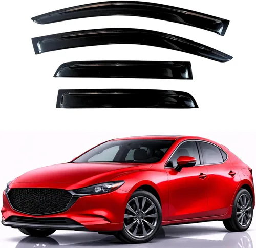 Miniatura 16 de KPY Visor de Ventana Compatible con Hyundai Accent Sedan 2012-2017, Protector de Lluvia de 4 Piezas Deflectores de Ventilación de Ventana Lateral