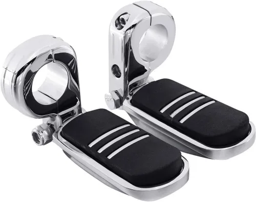 Green-L Estriberas universales para motocicleta de 1 1/4 pulgadas con abrazadera P para Harley Sportster Softail Dyna Touring Road King Street Glide