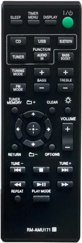 RM-AMU171 Reemplazo de control remoto aplicable para Sony Hi-Fi System CMT-BT60 CMT-SBT100 CMT-SBT100B HCD-SBT100 CMT-BT80W CMT-BT80WB CMTBT60