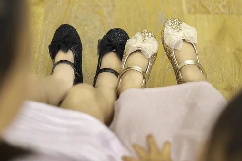 Miniatura 6 de Otter MOMO Zapatos planos de bailarina para niña, con lazo decorativo, ideales para llevar con vestido y combinan bien con flores, para escuela