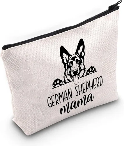 Miniatura 2 de ZJXHPO Pastor alemán dueño de perro regalo divertido pastor mamá bolsa de cosméticos cremallera accesorio bolsa, Pastor Mama, No