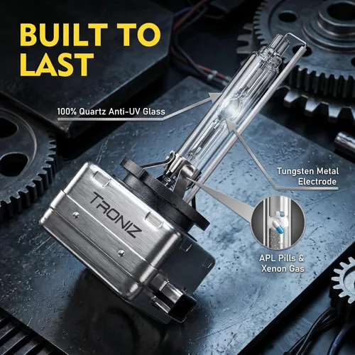 Miniatura 5 de Bombillas HID D1S D1R de 35 W súper brillantes de fábrica de xenón para faros delanteros 66140, reemplazo directo Plug-N-Play, 10000 K, azul 10000K