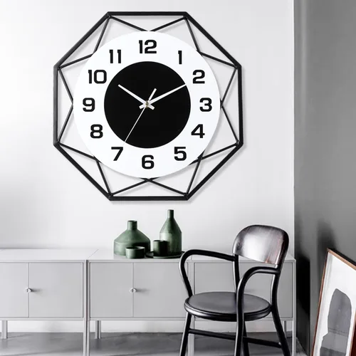 Miniatura 8 de Relojes de pared decorativos de metal de 16 pulgadas, silenciosos sin tictac, de calidad, con movimiento de cuarzo, operados con pilas, reloj grande