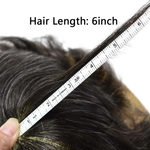 Miniatura 8 de Mens Toupee Hair Piece For Men Hair Replacement System For Men Fine Mono Mens Hair Piece Human Hair Piece Toupee For Men Hairpieces Protesis Capilar