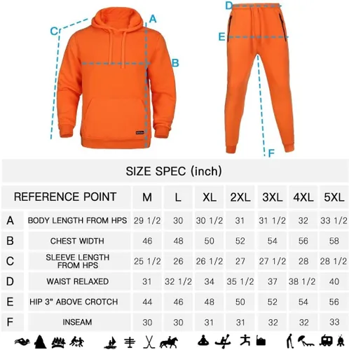 Miniatura 6 de AKsit Conjunto deportivo de 2 piezas con capucha para hombre, conjunto deportivo de moda