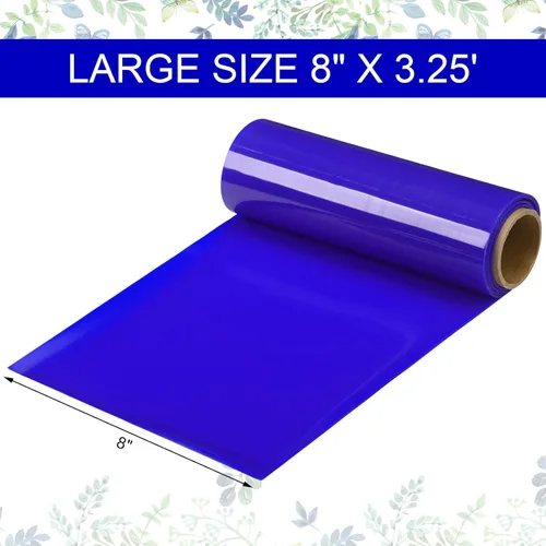 Miniatura 2 de Treela 1 rollo de material antideslizante, rollo de silicona de 8 pulgadas x 3.25 pies, cortado a medida, tapete antideslizante azul, almohadillas