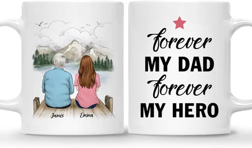 Miniatura 8 de Gossby Taza personalizada para padre - Regalos para padre, regalos para padre, mejores tazas de café para padre, taza personalizada para papá. Padre