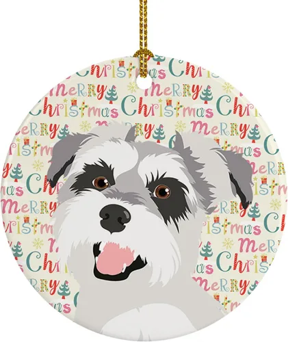 Miniatura 113 de Caroline's Treasures Bulldog Francés Azul de Navidad Adorno de Cerámica Decoraciones Colgantes para Árbol de Navidad para Hogar Navidad, Festividad