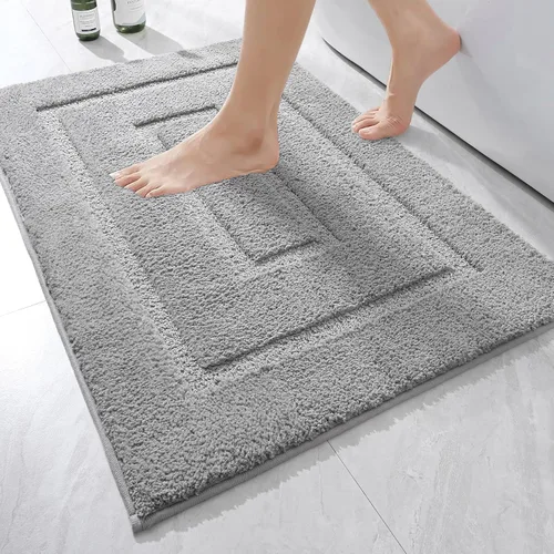 Miniatura 9 de HOMORE Alfombra de Baño Gris de 24x17 Pulgadas Suave Absorbente de Microfibra Alfombras Pequeñas de Baño, Alfombra de Baño Corredor Lavable
