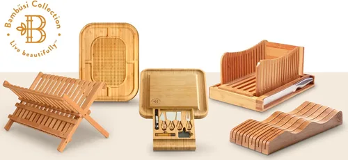 Miniatura 9 de Escurridor de madera bamboo compacto y plegable para vajilla Diseñado por: Bambüsi.