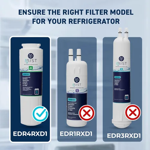 Miniatura 5 de Mist EDR4RXD1 Filtro de agua para refrigerador de reemplazo para filtro EveryDrop® 4 – Maytag® UKF8001AXX-200, UKF8001AXX-750, Whirlpool® UKF8001