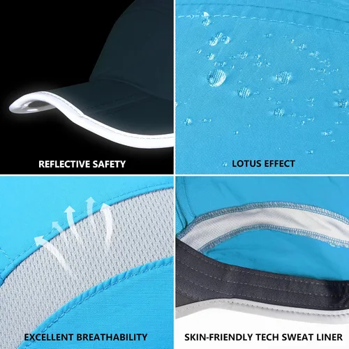 Miniatura 6 de GADIEMKENSD Sombrero reflectante plegable para exteriores, diseño sin estructura, protección solar UPF 50+, sombreros deportivos para mujeres
