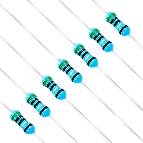 Miniatura 126 de Chanzon 100pcs 1/4W (0.25W) 62 Ohmios Resistencia fija de película metálica Ohmios 0.01 ±1% Tolerancia 62R MF Resistencias de orificio pasante