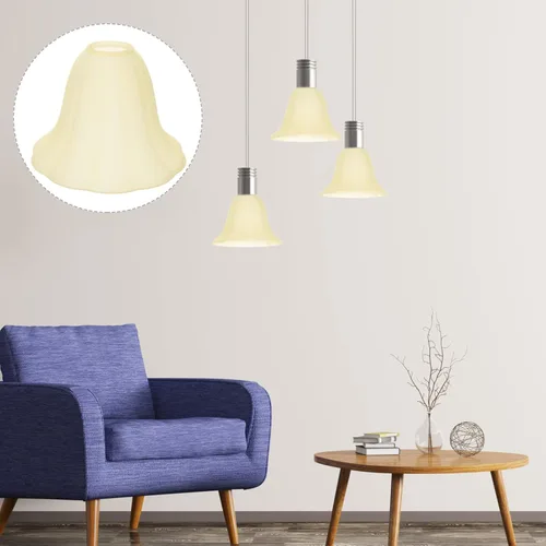 Miniatura 7 de OSALADI Pantalla de luz de vidrio Pantalla de lámpara de pie en forma de flor Pantalla de lámpara de repuesto para lámpara de mesa Lámpara de pie