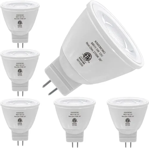 Miniatura 10 de Bombillas LED KAKEMONO MR11 GU4, 3 W, 12 V, color rojo y verde, reemplazan 10 W, 20 W, 35 W halógenos, GU4.0 para decoración navideña, iluminación