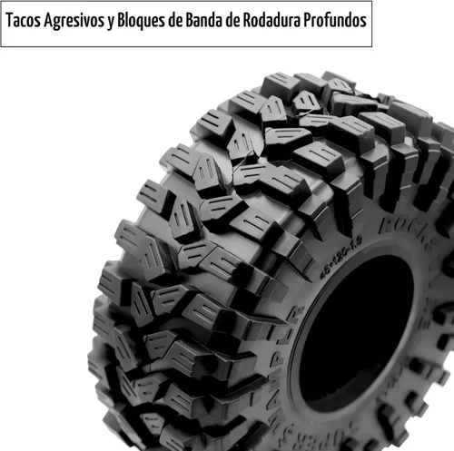 Miniatura 3 de OGRC - Juego de neumáticos RC de 1.9 pulgadas, neumáticos de goma RC 1/10 RC Crawler para SCX10 90046 SCX10 UTB18 TRX4 TRX6 Redcat Gen8 7VS4-10 1/10